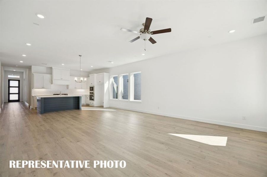 The open concept design of our Elise plan is an entertainer's dream! REPRESENTATIVE PHOTO The open concept design of our Elise plan is an entertainer's dream! REPRESENTATIVE PHOTO