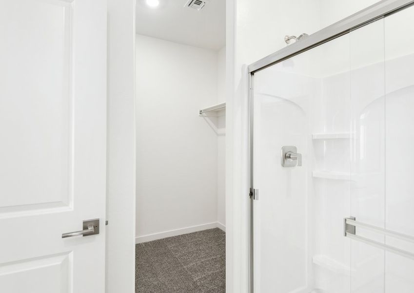 This floor plan features walk-in closets.