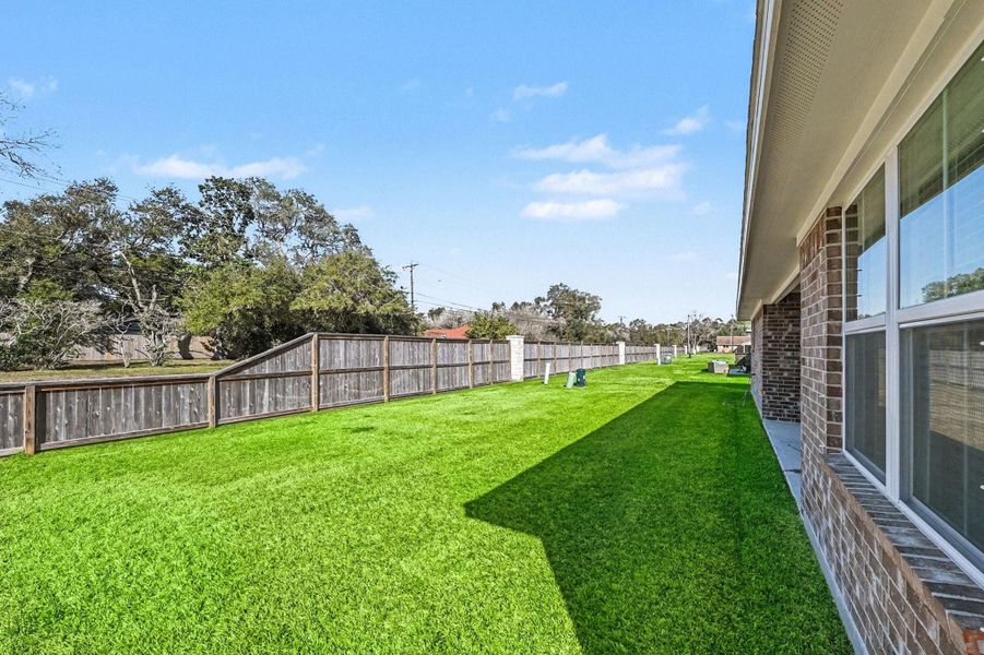 Exterior details and patio area of a home in Greystone, Angleton (Image 2). Exterior details and patio area of a home in Greystone, Angleton (Image 2).
