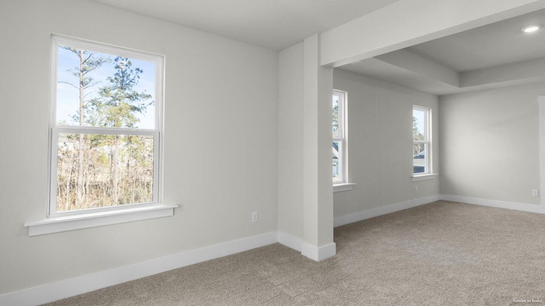 Spacious, unfurnished interior of a new home in The Haven at Indigo Preserve, Leland (Image 41).