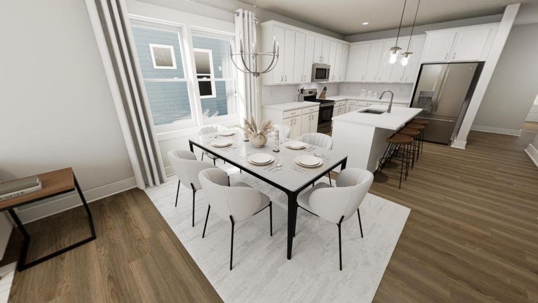 Furnished interior view inside a new home in The Preserve at Marks Creek, Knightdale (Image 7).