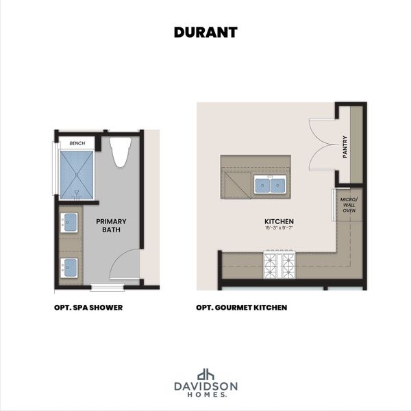 2D floor plan layout of this home in Townes at North Main, Lillington, NC (Image 5).