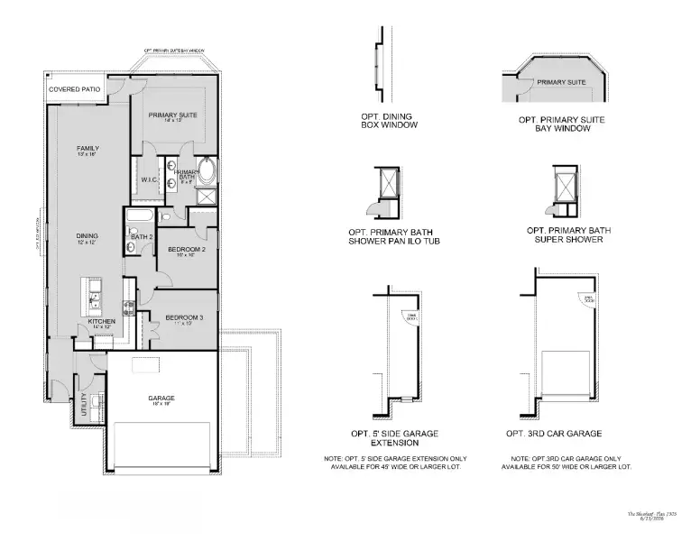 2D floor plan layout for the The Silverleaf by Legend Homes in Ridgeland Hills, Willis, TX (Image 3).