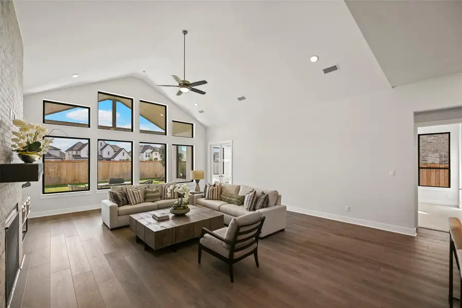 Furnished interior view inside a new home in Bridgeland 70′, Cypress (Image 12).