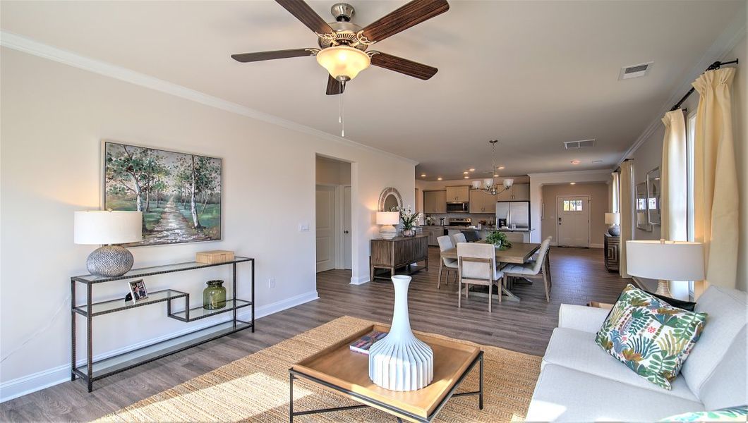 Representative furnished interior of a home built from the Linville by D.R. Horton in Pleasant Grove, Weaverville (Image 8).