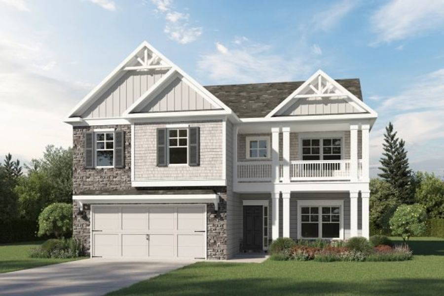 Representative exterior photo of a completed home built from the Chatsworth by Kerley Family Homes in Maple Village, Adairsville, GA (Image 6). Representative exterior photo of a completed home built from the Chatsworth by Kerley Family Homes in Maple Village, Adairsville, GA (Image 6).