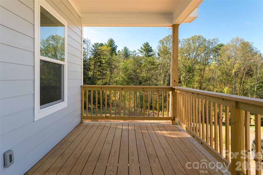 Exterior details and patio area of a home in , Asheville (Image 26).