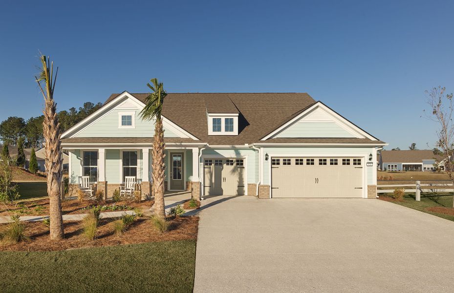 Front exterior of a new home in Midpoint at New Riverside, Bluffton, SC, highlighting curb appeal (Image 17).