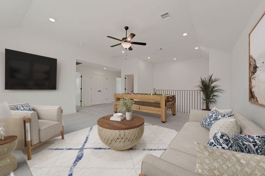 Furnished interior view inside a new home in Tavolo Park, Fort Worth (Image 19). Furnished interior view inside a new home in Tavolo Park, Fort Worth (Image 19).
