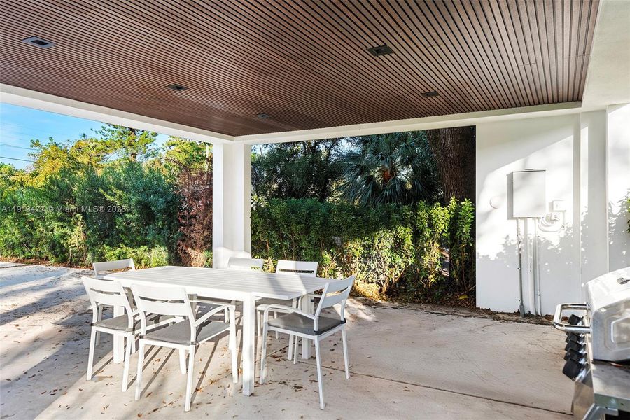 Exterior details and patio area of a home in , North Miami Beach (Image 22).