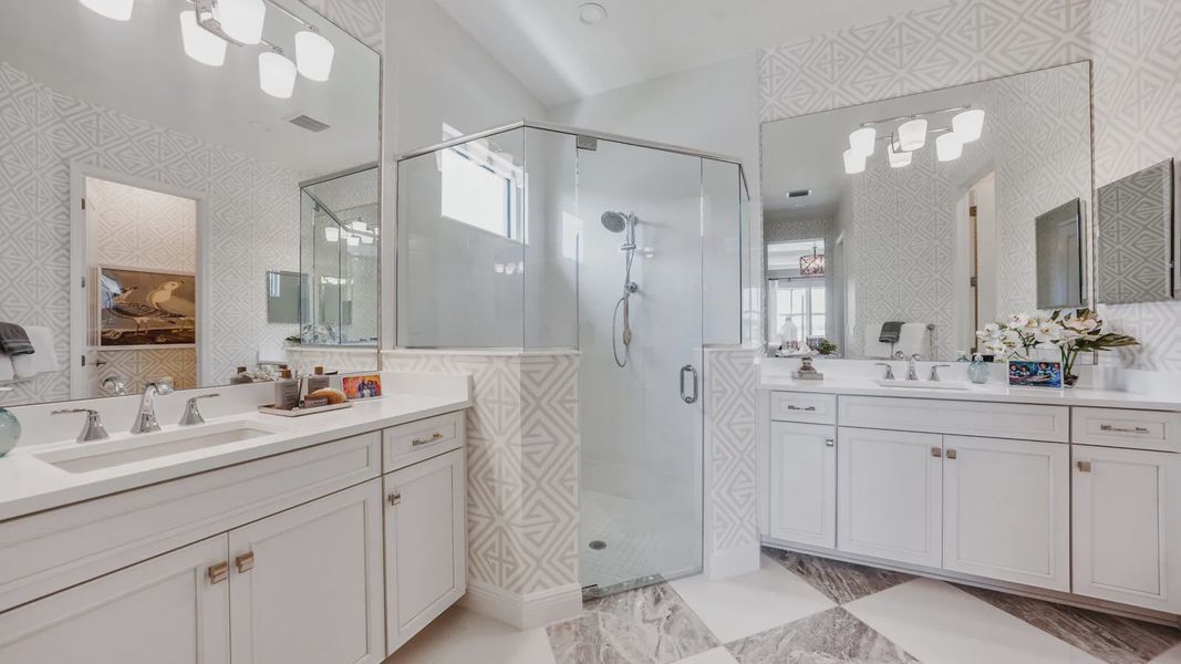 Representative furnished interior of a home built from the Bright Meadow 2 by Neal Communities in SkySail, Naples (Image 16).