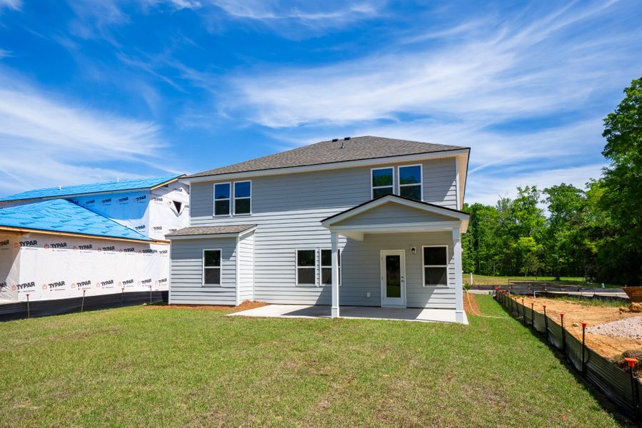 Exterior details and patio area of a home in Monroe Preserve, Chapin (Image 25).