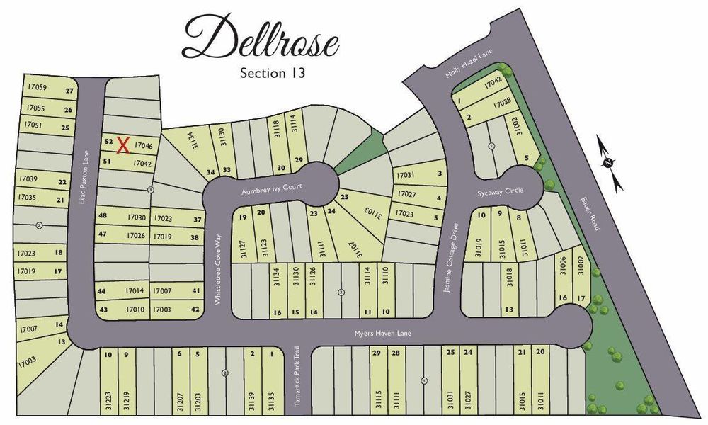 2D floor plan layout of this home in Dellrose, Hockley, TX (Image 1).