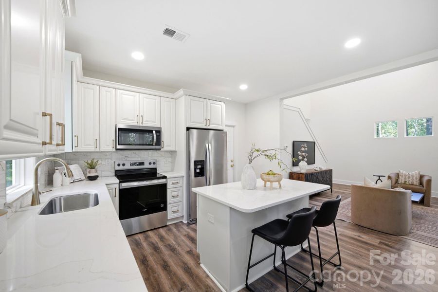 Furnished interior view inside a new home in , Charlotte (Image 18).