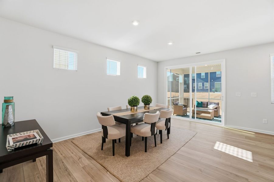 Furnished interior view inside a new home in Waxhaw Landing, Monroe (Image 12).