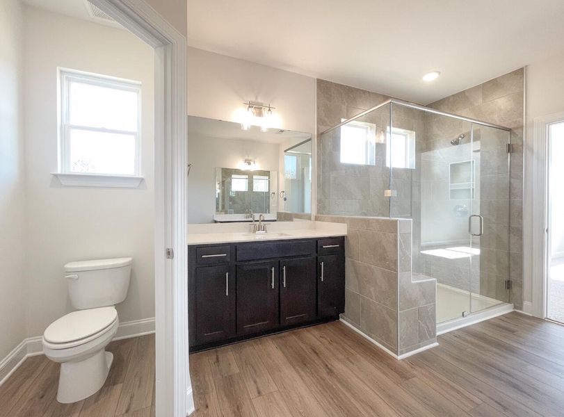 Furnished interior view inside a new home in Founders Club, Moore (Image 9).