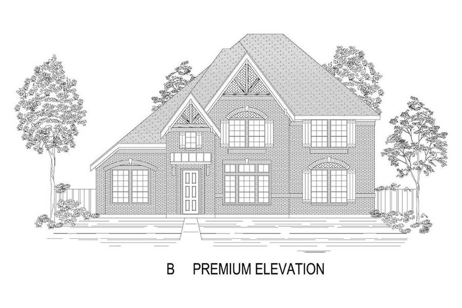 Representative rendering of the exterior for the Canterbury 2R (w/Game) by First Texas Homes (Image 3).