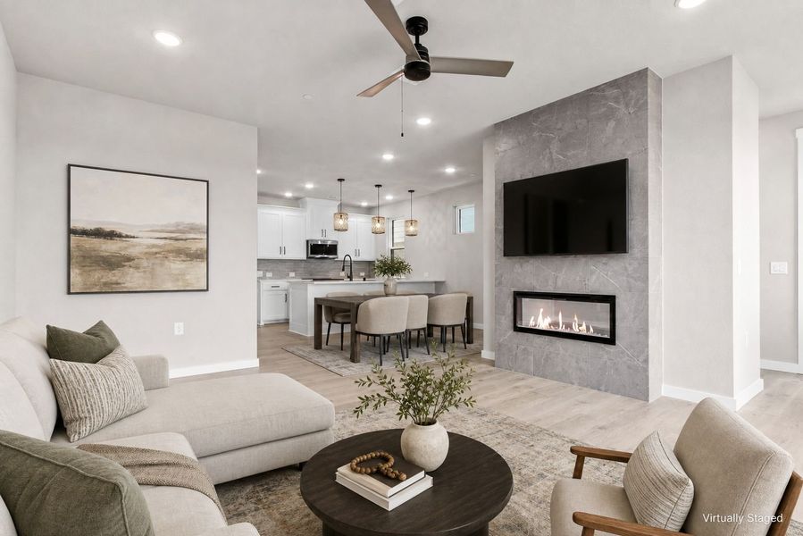 Furnished interior view inside a new home in Wildridge, Oak Point (Image 6).