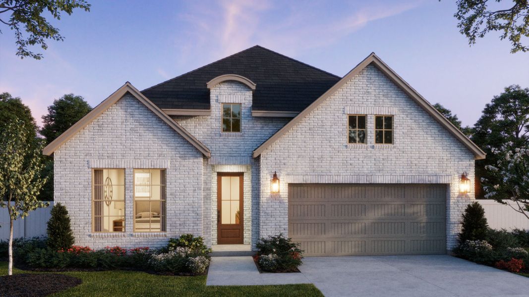 Representative exterior photo of a completed home built from the Chapelle II by Normandy Homes in Painted Tree - Woodland West, McKinney, TX (Image 1).