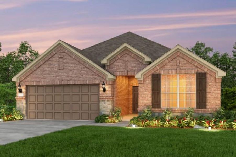 Pulte Homes, McKinney elevation B, rendering