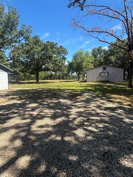 Shop from driveway Shop from driveway