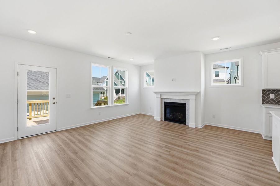 Representative unfurnished interior of a home built from the Blair by Brookfield Residential in Wendell Falls, Wendell (Image 13).