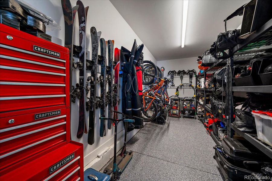 Incredible Garage Storage Room to hideaway the Colorado gear!