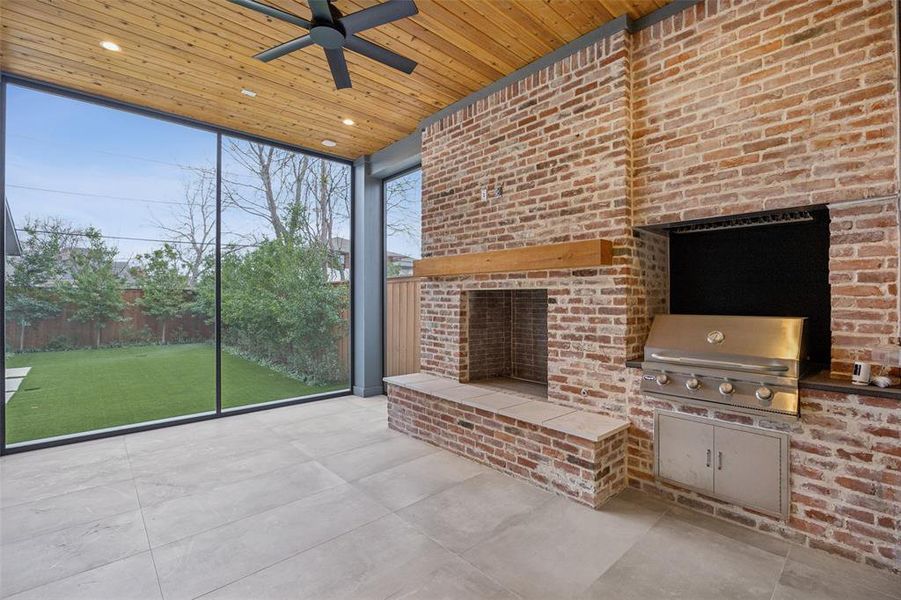 Outdoor covered patio off second living area