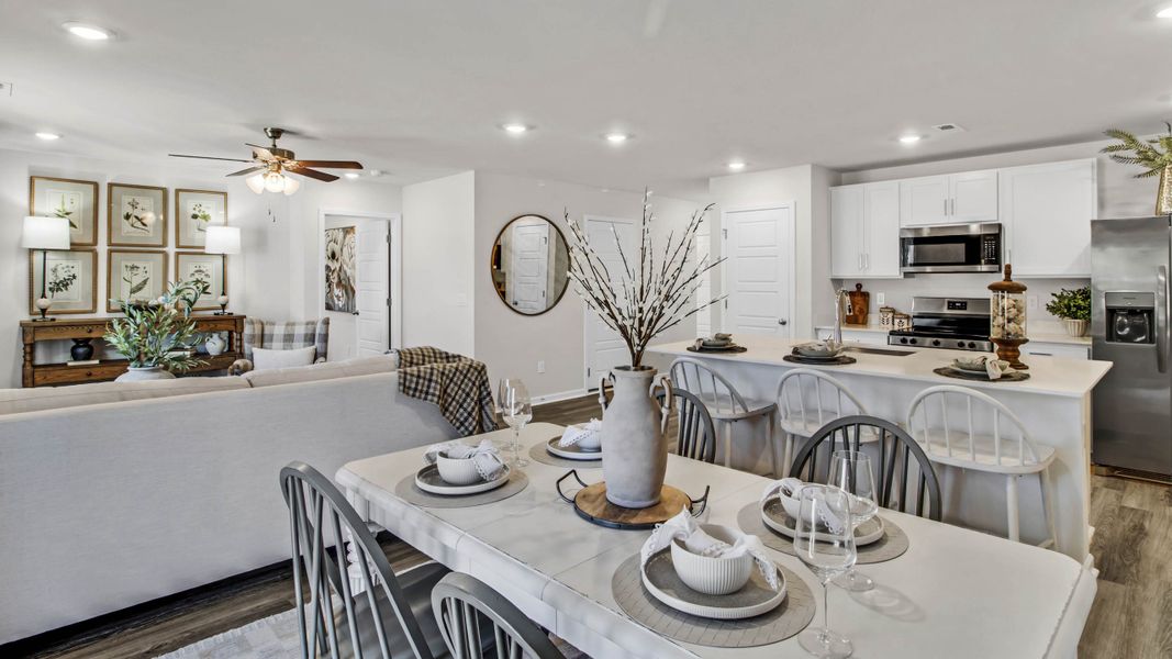 Representative furnished interior of a home built from the Freeport by D.R. Horton in Bailey Park, Fayetteville (Image 23).