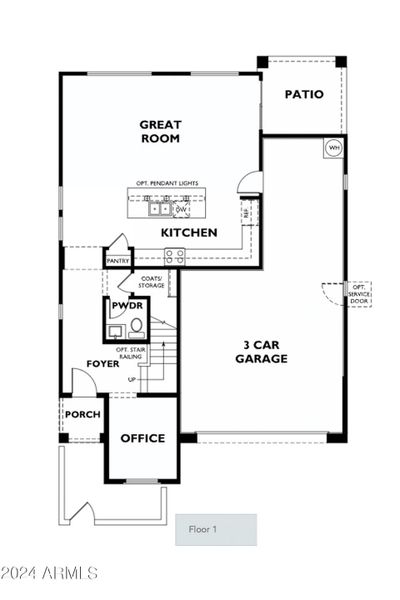 Floor Plan 3521, Floor 1