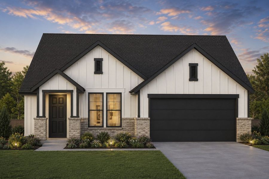 Representative exterior photo of a completed home built from the The Flower by Lillian Custom Homes in Hickory Hill, Sherman, TX (Image 8).