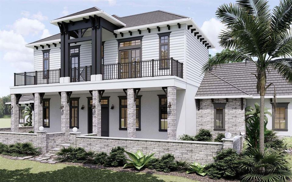 Front exterior of a new home in , Myakka City, FL, highlighting curb appeal (Image 6).