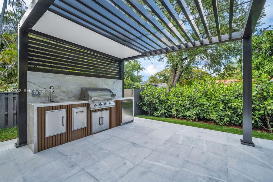 Exterior details and patio area of a home in , Miami Shores (Image 29).