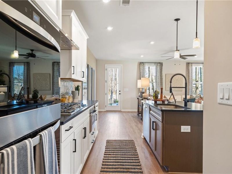 Furnished interior view inside a new home in The Village at Shallowford, Kennesaw (Image 32). Furnished interior view inside a new home in The Village at Shallowford, Kennesaw (Image 32).