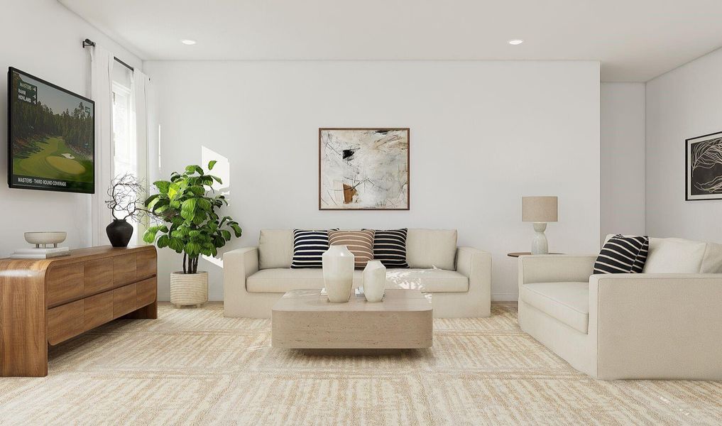 Open great room (*Artist rendering used for illustration purposes only.) Open great room (*Artist rendering used for illustration purposes only.)