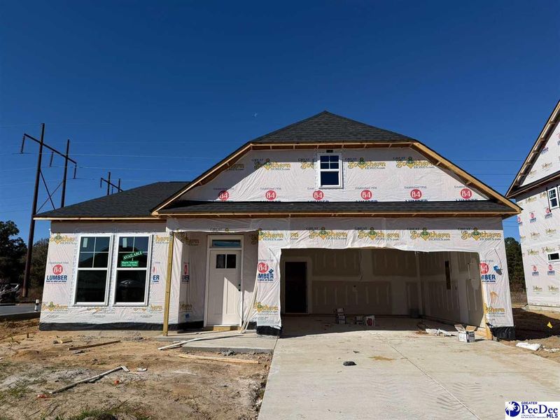 In-progress construction of a new home in The Grove, Florence, SC (Image 2). In-progress construction of a new home in The Grove, Florence, SC (Image 2).