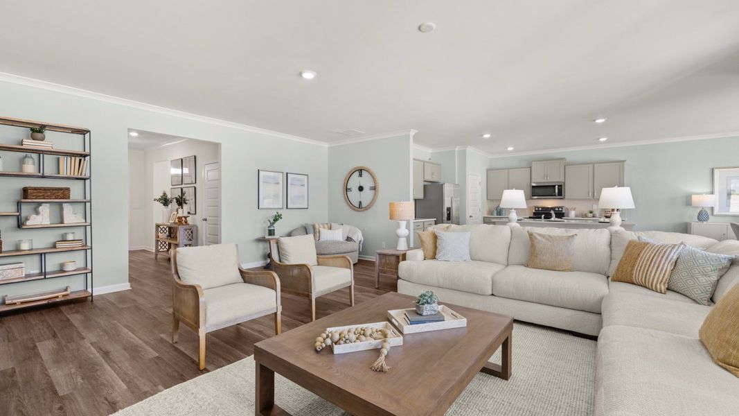 Representative furnished interior of a home built from the Denton by D.R. Horton in Kingston Ranch at Lake Oconee, Buckhead (Image 14). Representative furnished interior of a home built from the Denton by D.R. Horton in Kingston Ranch at Lake Oconee, Buckhead (Image 14).