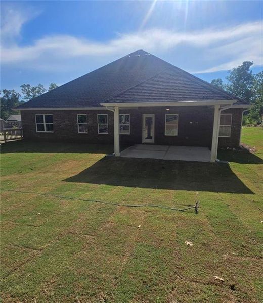 Front exterior of a new home in Mirror Lake at South Harbour, Villa Rica, GA, highlighting curb appeal (Image 2). Front exterior of a new home in Mirror Lake at South Harbour, Villa Rica, GA, highlighting curb appeal (Image 2).