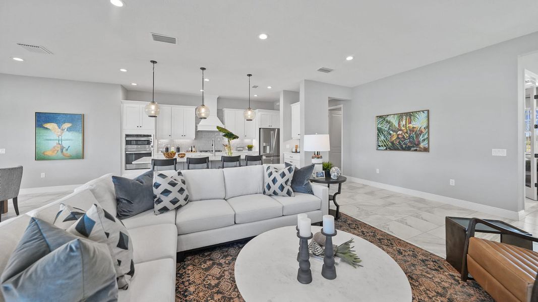 Furnished interior view inside a new home in Palm Grove, Lakewood Ranch (Image 6). Furnished interior view inside a new home in Palm Grove, Lakewood Ranch (Image 6).
