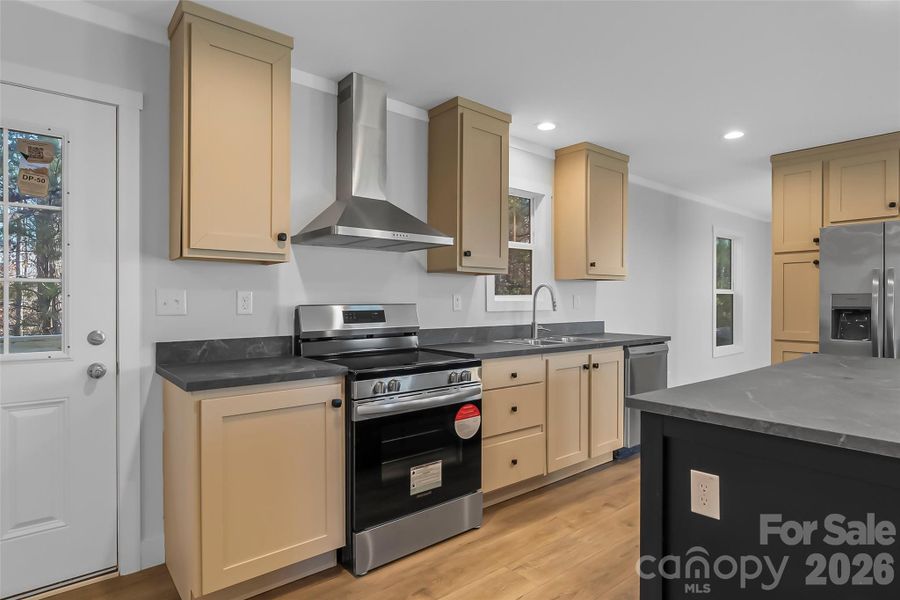 Brand new stainless steel appliances