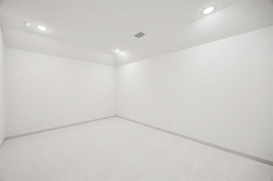 The spacious media room with adjacent game room create the ultimate entertainment zone!