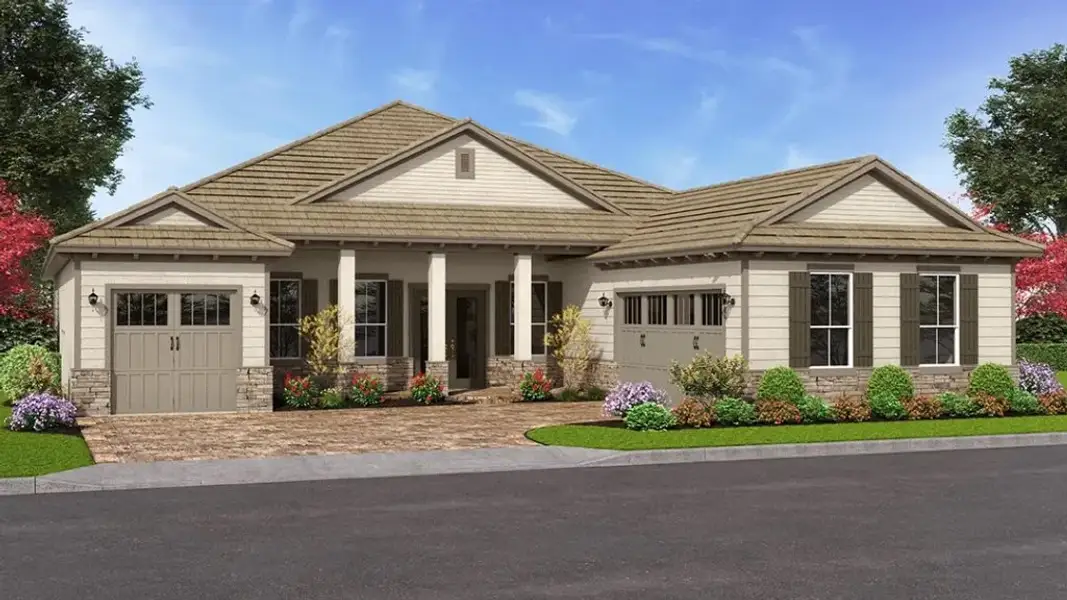 Representative exterior photo of a completed home built from the Kensington by Colen Built Development, LLC in On Top of the World Communities, Ocala, FL (Image 2). Representative exterior photo of a completed home built from the Kensington by Colen Built Development, LLC in On Top of the World Communities, Ocala, FL (Image 2).