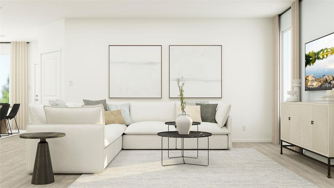 Furnished interior view inside a new home in Meadowlark Preserve, Pflugerville (Image 10).