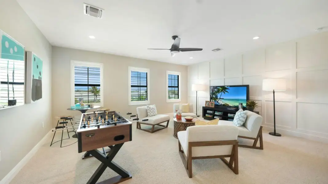 Furnished interior view inside a new home in Kingston South Real Estate and Homes for Sale in Estero, FL - Neal Communities, Estero (Image 14).