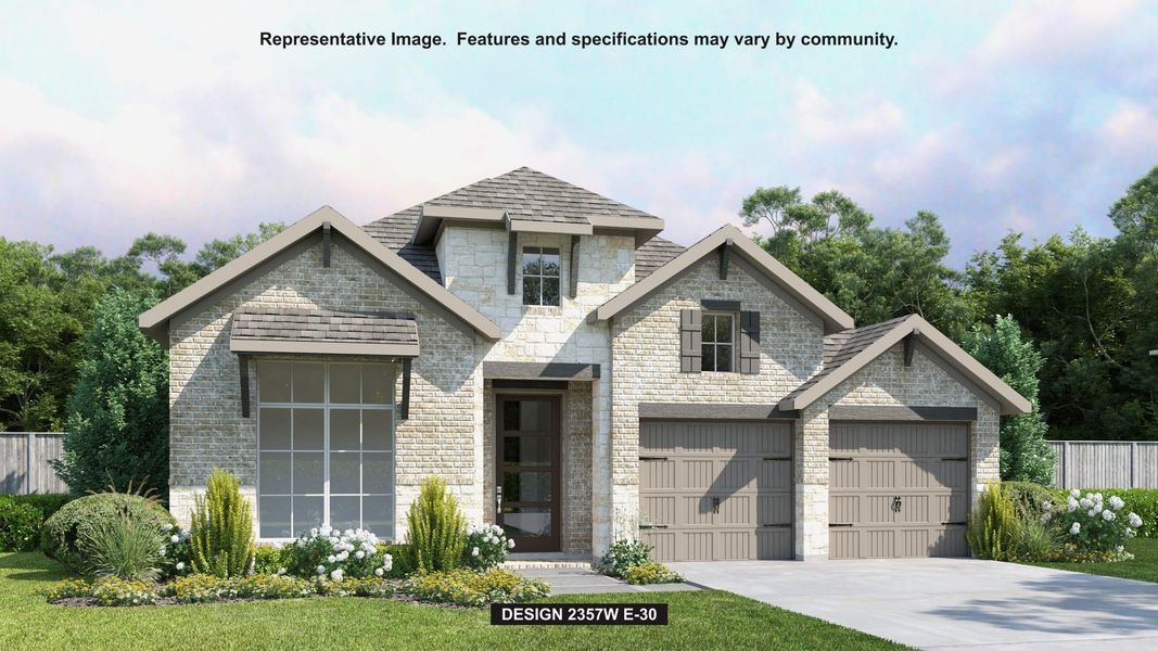 Front exterior of a new home in Grange, Katy, TX, highlighting curb appeal (Image 2).