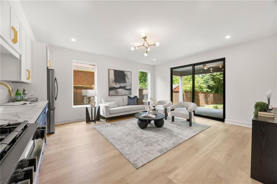 Furnished interior view inside a new home in , Atlanta (Image 53). Furnished interior view inside a new home in , Atlanta (Image 53).