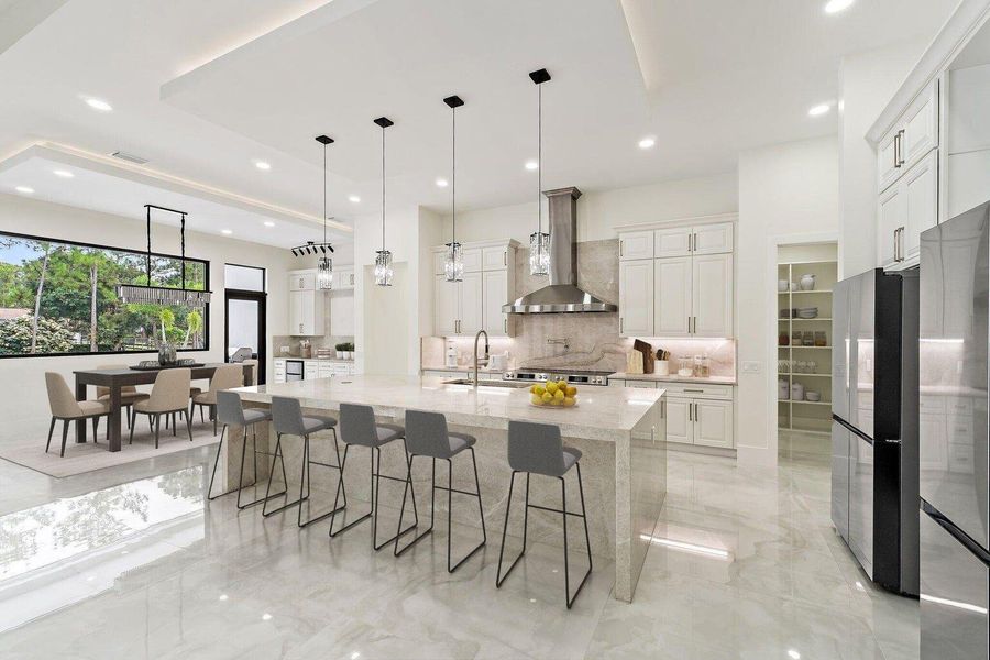 Furnished interior view inside a new home in , Jupiter (Image 36).