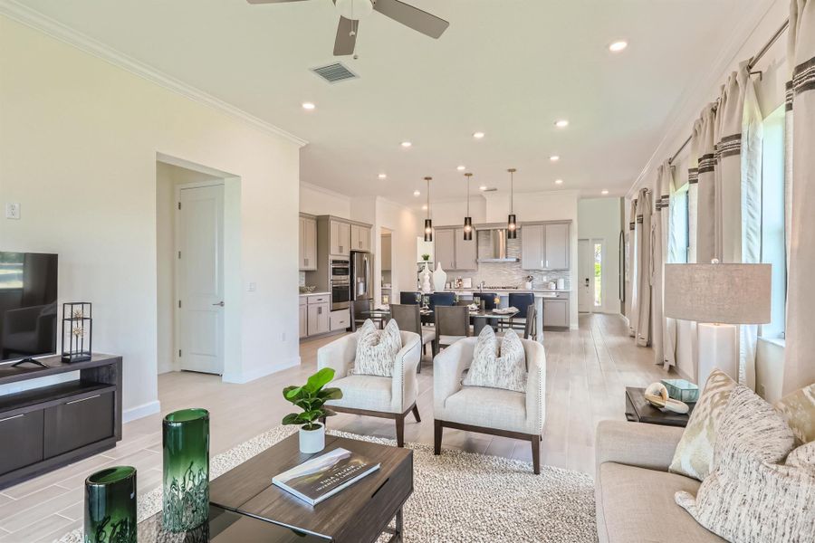 Furnished interior view inside a new home in Tesoro Club, Port St. Lucie (Image 4).