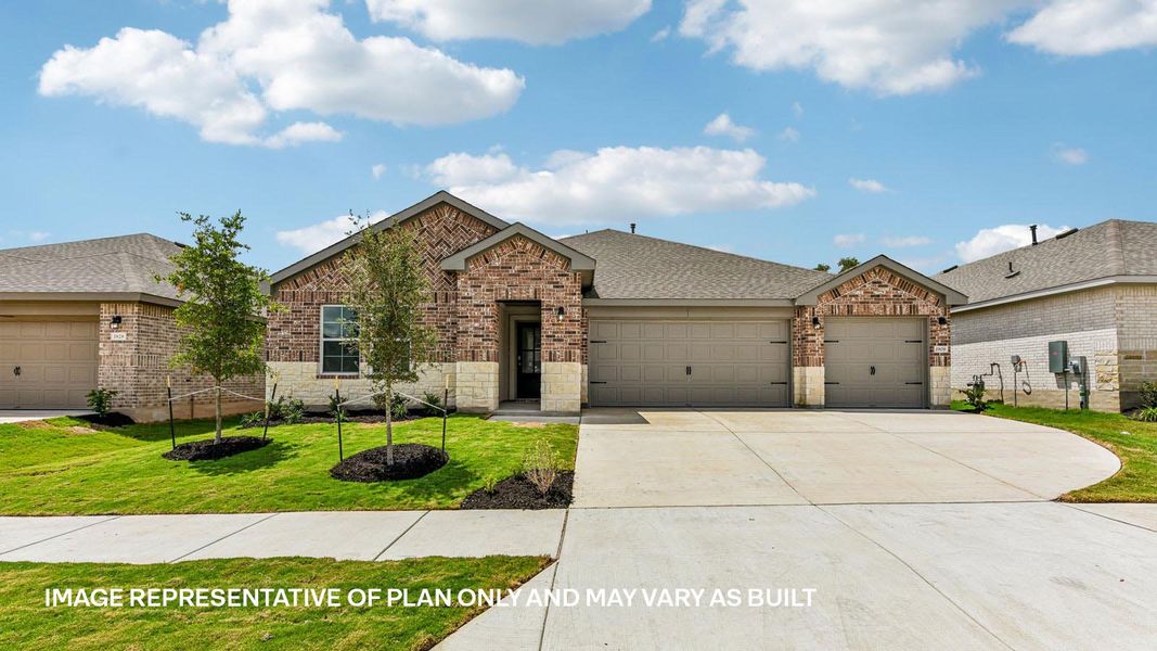 Representative exterior photo of a completed home built from the The Hudson by D.R. Horton in Rosenbusch Ranch, Leander, TX (Image 27). Representative exterior photo of a completed home built from the The Hudson by D.R. Horton in Rosenbusch Ranch, Leander, TX (Image 27).