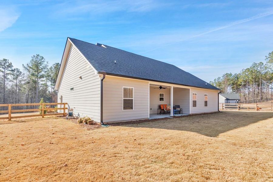 Exterior details and patio area of a home in , Rockmart (Image 25). Exterior details and patio area of a home in , Rockmart (Image 25).